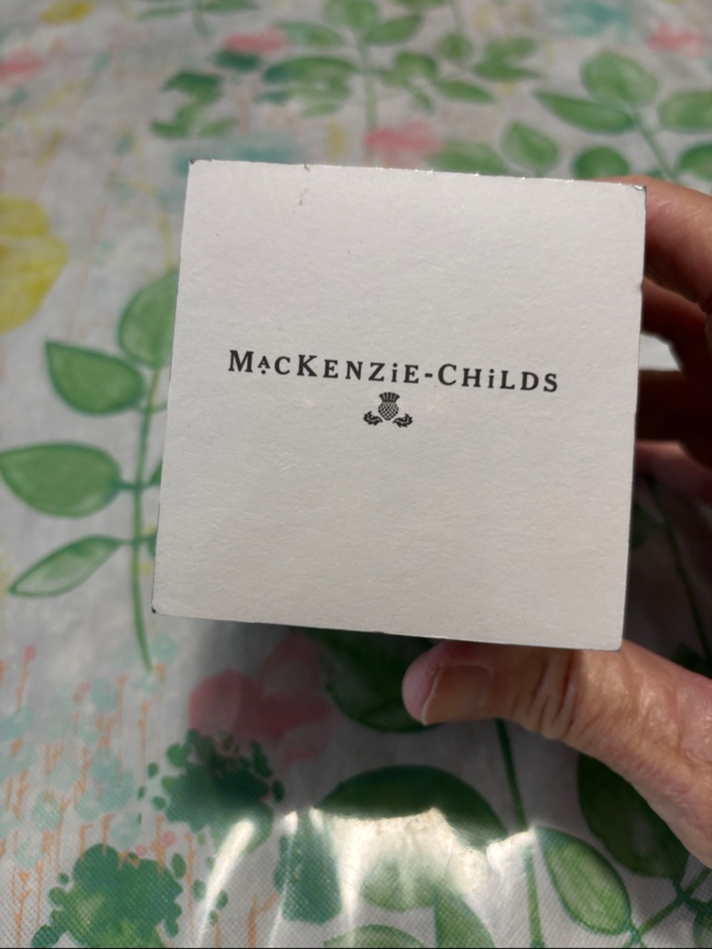 MacKenzie-Childs NEW WITH TAGS Courtly Check Note Cube - Picture 2 of 3